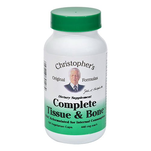 Dr Christophers Complete Tissue and Bone Formula Vegetarian Capsule Supports Bones Skin Tissue Hair Nails Teeth and Gums 100Ea