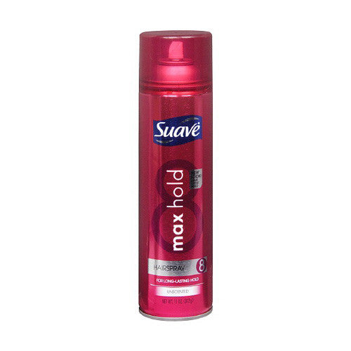 Suave Max Hold Unscented Hairspray, Unscented - 11 Oz