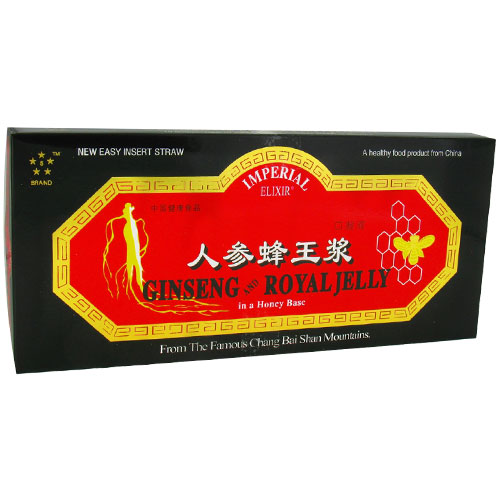 Imperial Elixir Ginseng and Royal Jelly Vials Supports Overall Wellness 0.34Oz (10ml) 10Ea